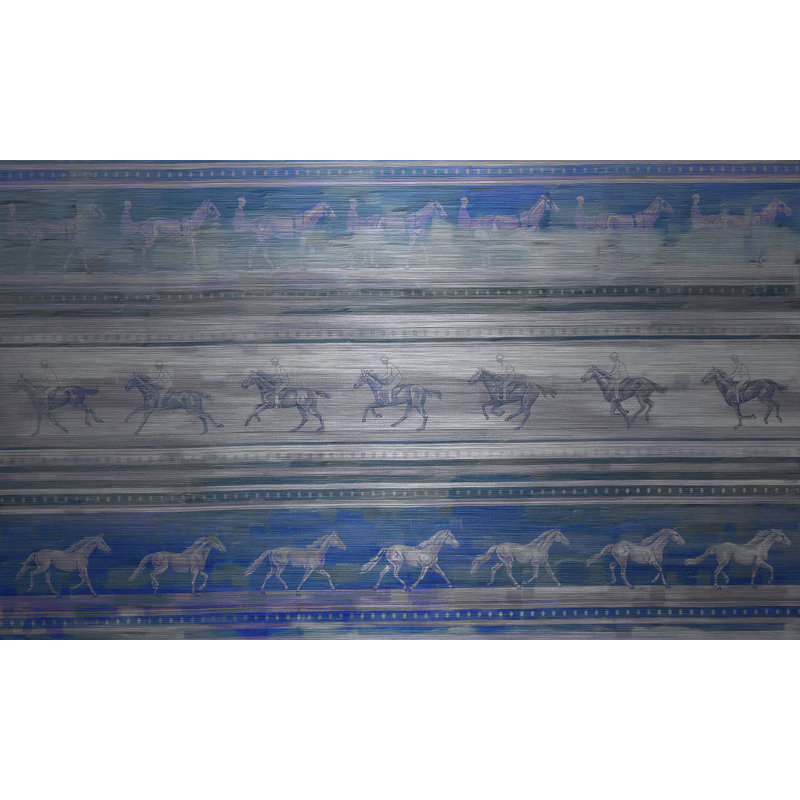«On And Off Horses», reproduction d'art sur aluminium brossé, 40 po x 60 po