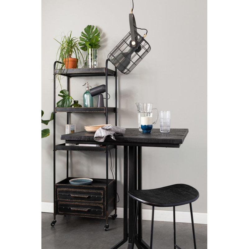 Tangle Solid Wood Counter & Bar Stool, Black, Bar Stool (30" Seat Height)