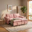Canapé-lit coulissant en velours de 73 po, causeuse convertible avec matelas caché, conception peu encombrante-1761437645