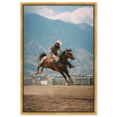 Bronc Rider Print by Oliver Gal