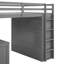 Lit mezzanine avec tiroirs, bureau et garde-robe-129345150
