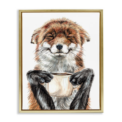Happy Fox with Coffee