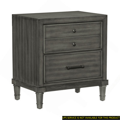 Transitional Style Gray Finish 1Pc Nightstand Of Drawers Versatile Look Bedroom Furniture