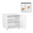 modern style Metal Printer Stand with Door Adjustable Shelf File Cabinet on Wheels for Home Office-1373128896