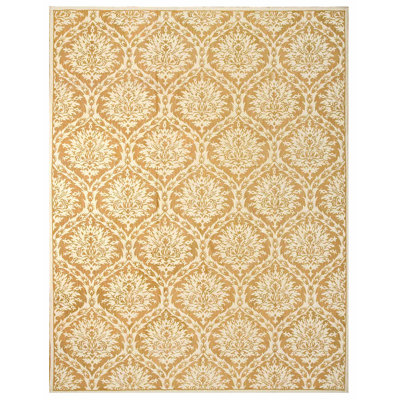 Flatweave Wool Floral Area Rug