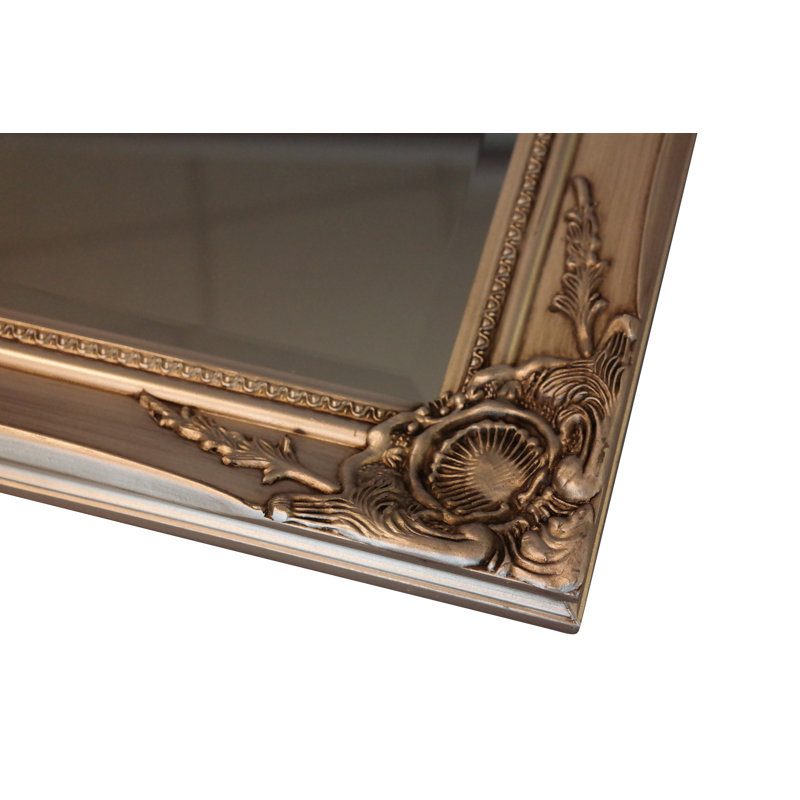 Lepore Flat Wood Framed Wall Mounted Accent Mirror, Silver