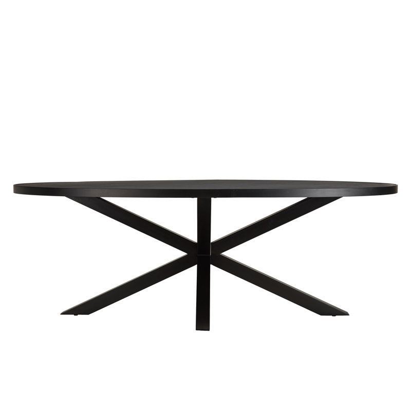 Basile Oval Dining Table, Black