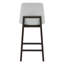 Tabouret de bar et de comptoir rembourré avec pieds en bois massif (ensemble de 2)-130166838-130166837