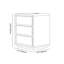50cm W Manufactured Wood Bedside Table