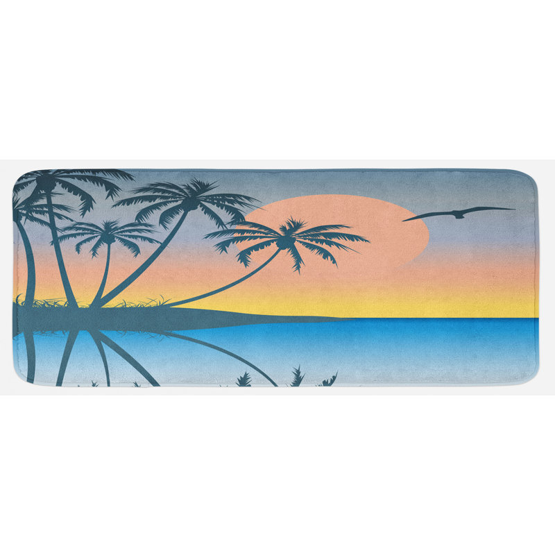 Tapis de cuisine multicolore à couleurs tropicales