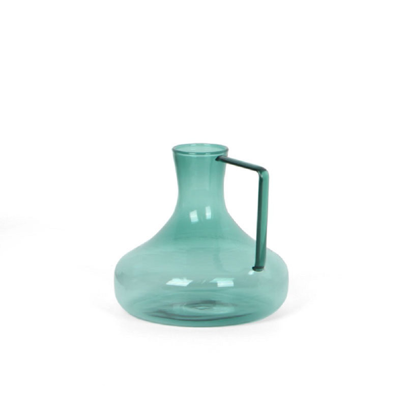 Vase de table en verre Schock, H 4,9 po x l 5,3 po x P 5,3 po, Vert
