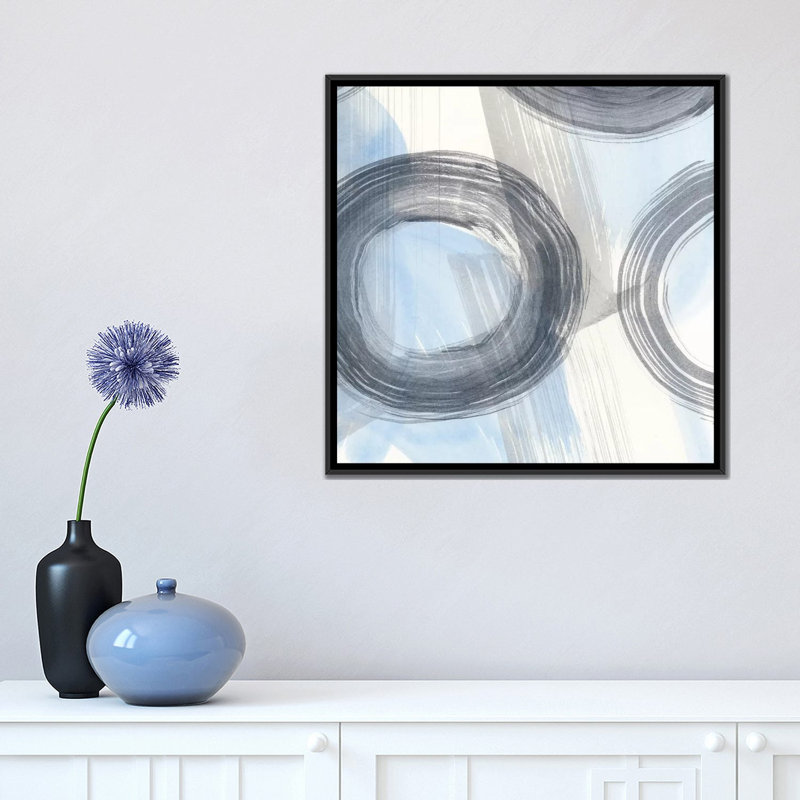 « torsions et tours », reproduction sur toile, H 18 po x l 18 po x P 1,5 po, Toile avec cadre noir