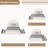 Boucle Upholstered Platform Bed Frame, With 2 Storage Drawers-840693595-840693592