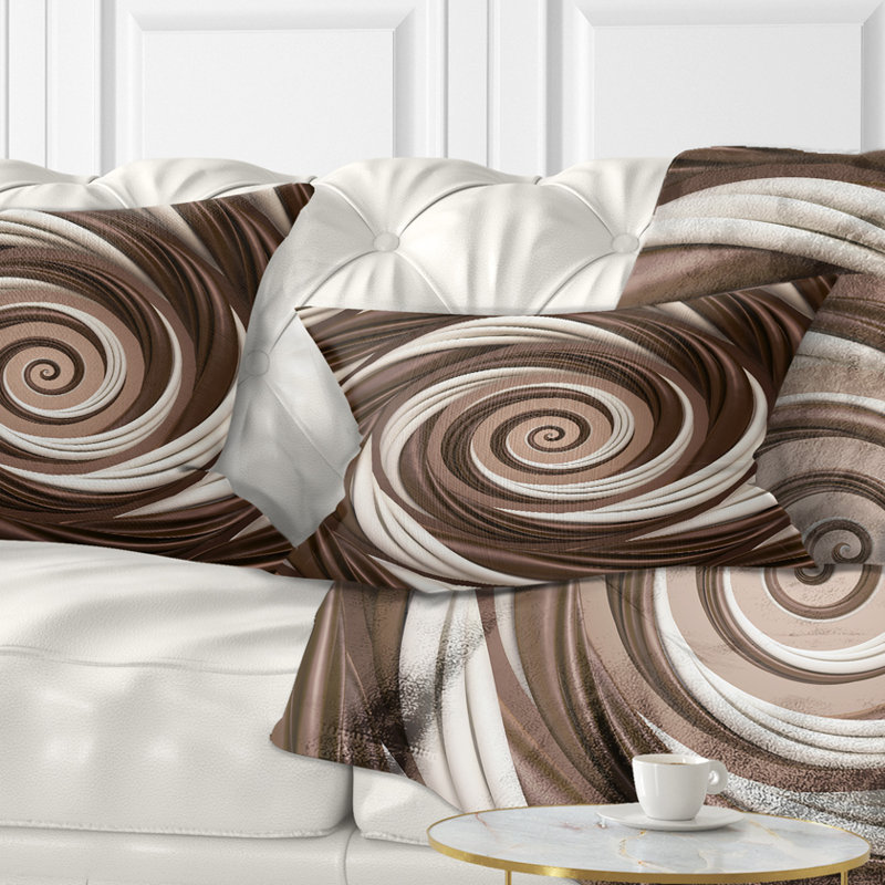 Chocolat et bonbon au lait - Spirale à motif abstrait