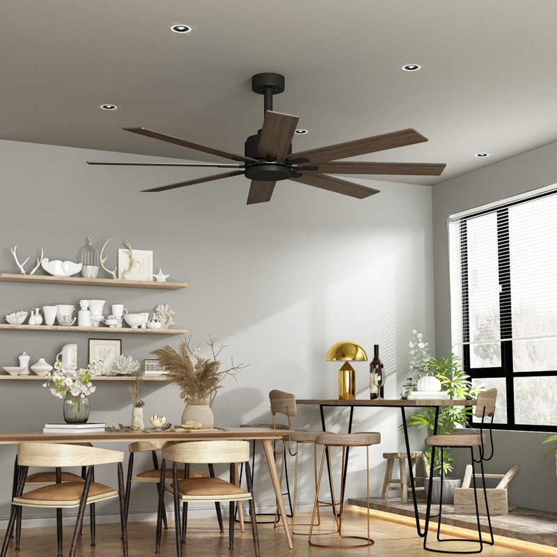   65" 8 - Blade Standard Ceiling Fan with Remote Control