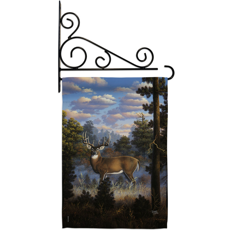 Double Sided 18.5 in. H x 13 in. W Polyester Animal Flag set