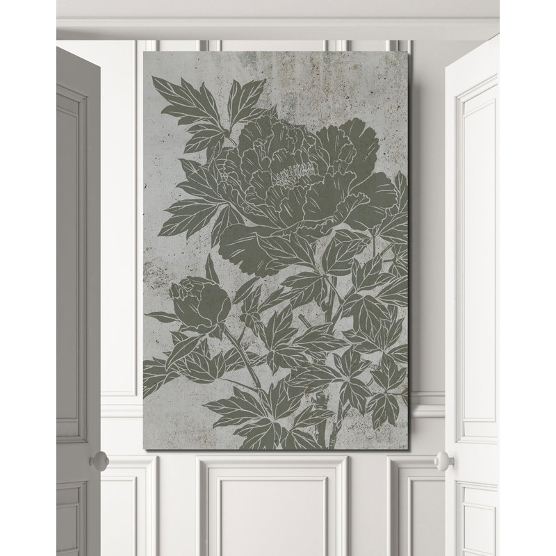 Blooming pivoine II - impression, H 12 po x l 8 po x P 1,5 po, Toile tendue