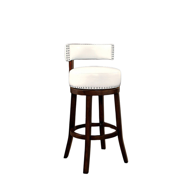 Ensemble de 2 chaises de bar, Tabouret de comptoir (siège d'une hauteur de 24 p, Blanc