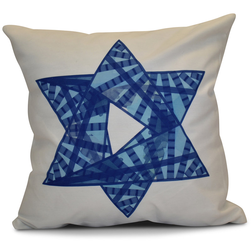 Hanukkah Reversible Throw Pillow, Royal Blue, 26" x 26"