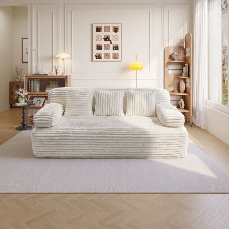 Canapé-lit Boneless Frameless 2-en-1 convertible, Beige