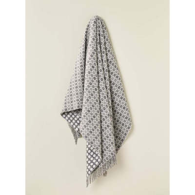 Jeté tissé en laine d'agneau Merino
