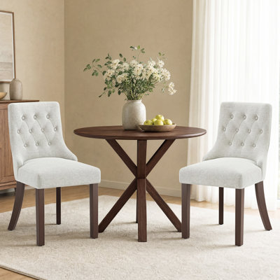 Tufted Wing Back Parsons Upholstered Dining Chair