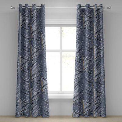 Rideau de palmier tropical avec œillets Dakota Fields 50 po x 96 po