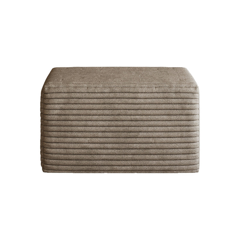 Canapé-repose-pieds, sans assemblage, chameau (tissu velours côtelé moelleux), Camel