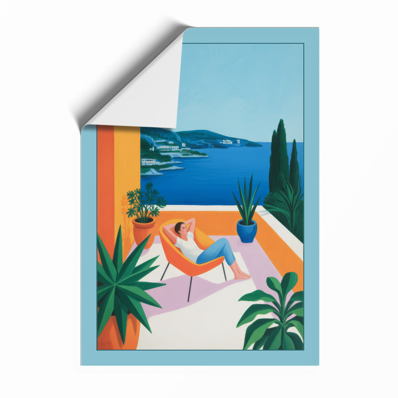Seaside Reverie Coastal - Framed Print, Unframed, A2 - 59.4 x 42.0 cm