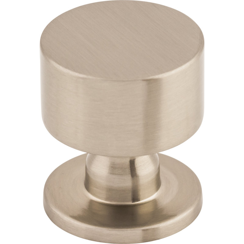 Lily Round Knob, Brushed Satin Nickel, 1 1/8" Knob Diameter