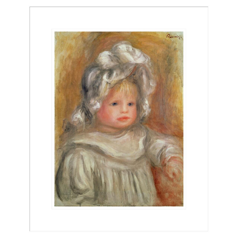 «Portrait of a Child» par Pierre-Auguste Renoir, impression giclée encadrée, H 21,75 po x l 17,54 po