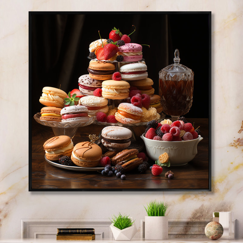 Sweet Pastries VI, Black Floater Framed, 24" H x 24" W x 1" D