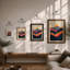Mountains at Sunrise Modern - Framed Print-1927636376-1927636355