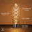 40 Watt Equivalent, ST64 LED, Dimmable Light Bulb, Warm White (2200K) E26 Base