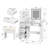 Dressing Table With Stool - 5 Shelves And 4 Drawers, Touch Screen Vanity Mirror With 3-Color Dimmable Light-179214350