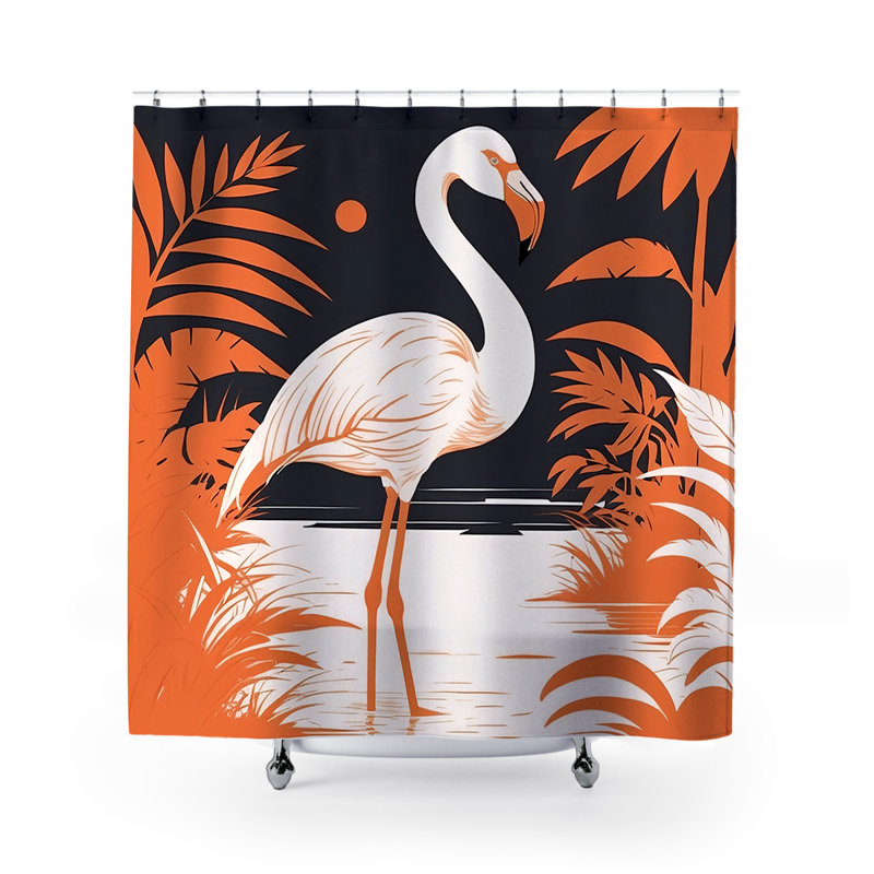 Rideau de douche Joanna Flamingo