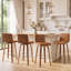 Tabouret de bar et de comptoir pivotant rembourré avec structure en bois massif et dossier en similicuir en forme de L-1724114232-1724114213