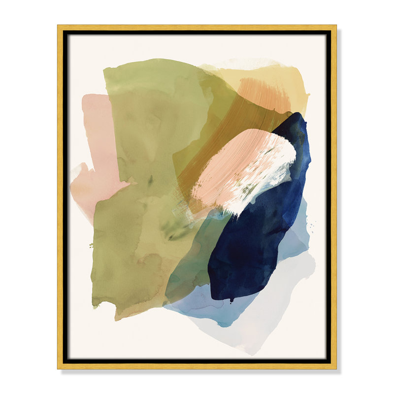 Brush and Whisper II Print by , 21.5" H x 17.5" W, Gold Floater