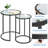 Baina 23.5"H Round Nesting End Table Set with Metal Frame-51277088