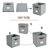 Storage Bins | Cube Storage Bin With Label Holders, Fabric Storage Cubes For Organizing Shelves Closet Toy Clothes  6Pcs-703167441-703167446