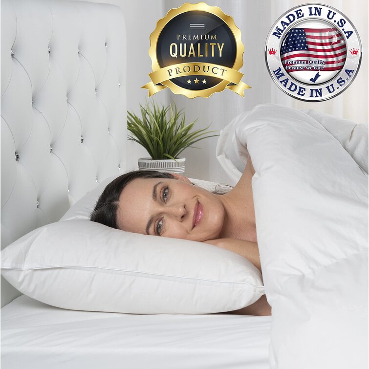 ComfyDown Bed Pillows for Sleeping Down and Feather Stuffing with  Egyptian-Quality Cotton Cover & Reviews