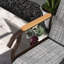 Banc oscillant d'extérieur pour 2 personnes avec table Outsunny