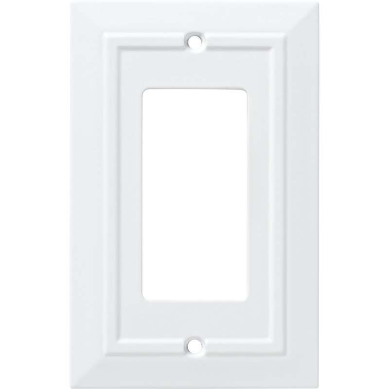 Classic Architecture 1-Gang Rocker Wall Plate, Pure White