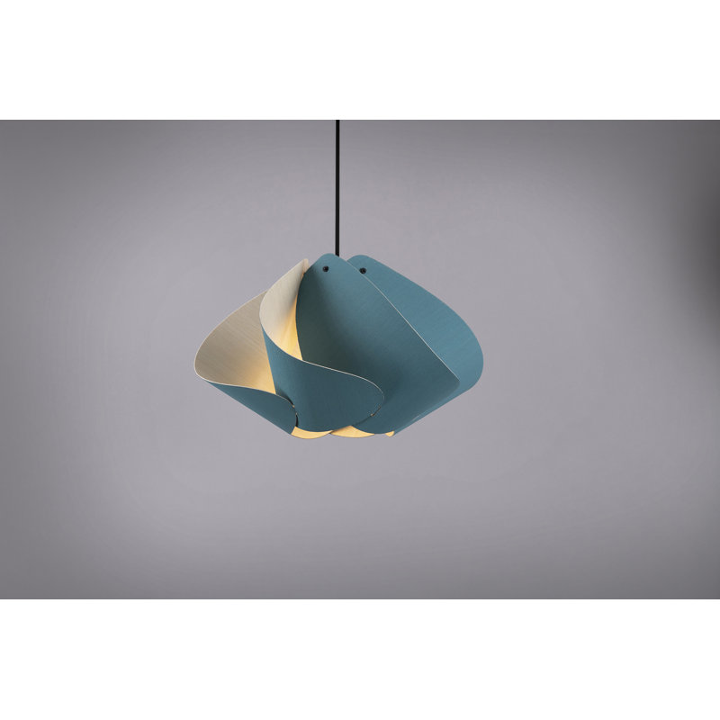 Luminaire suspendu Matilda, H 10,6 po x l 17,4 po x P 17,4 po, Bleu