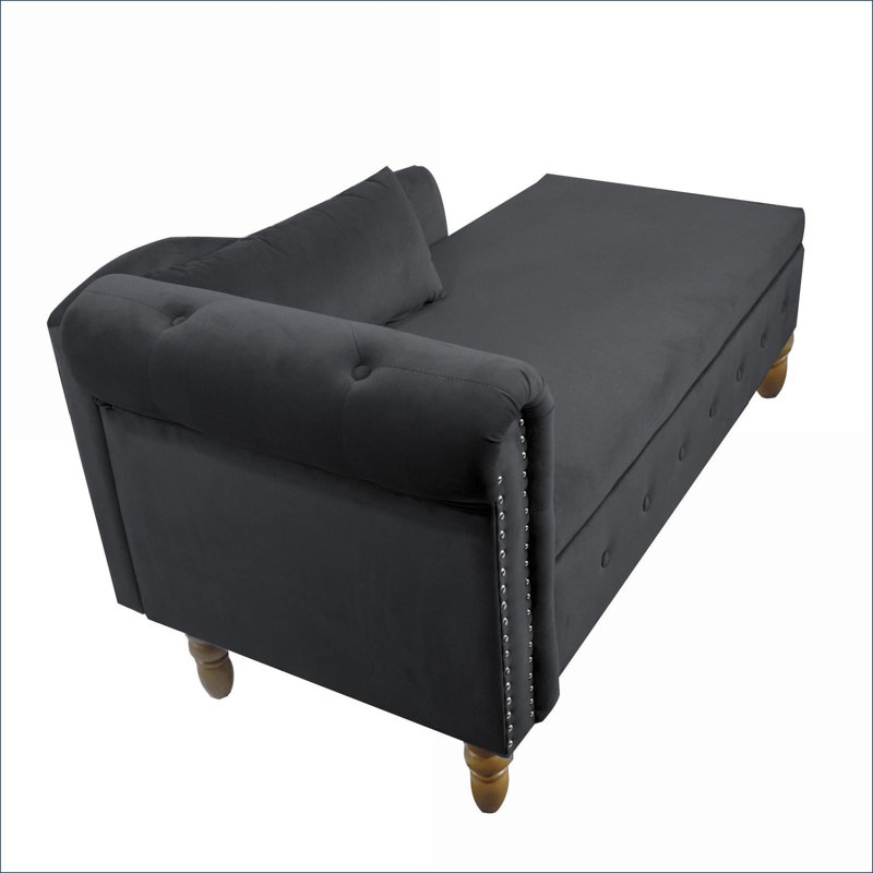  Méridienne Onyx Velvet, Noir