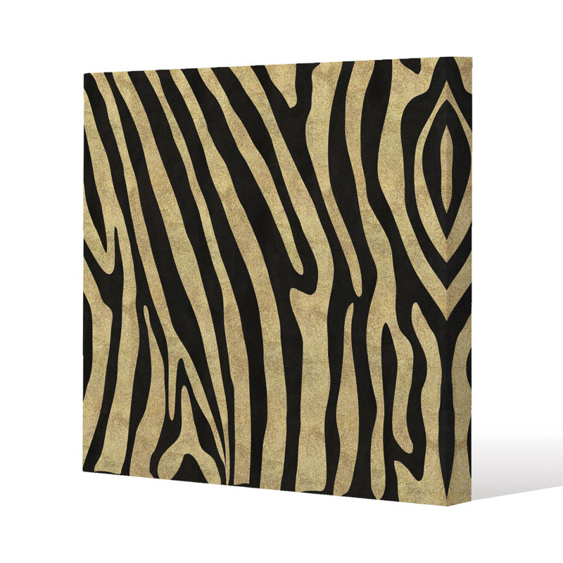 Zebra Slim Style Canvas Print , 15mm Slim Real wood., 20 cm H x 20 cm W