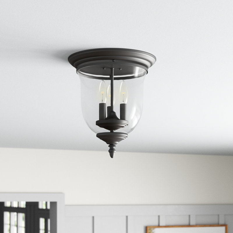 Plafonnier encastré 3 lumières 11,5 po Aaven, Noir