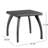17.38"H Grey Outdoor Table With Faux Top And Rust- Iron Frame Side For Areas, Stylish, 17.75"W X