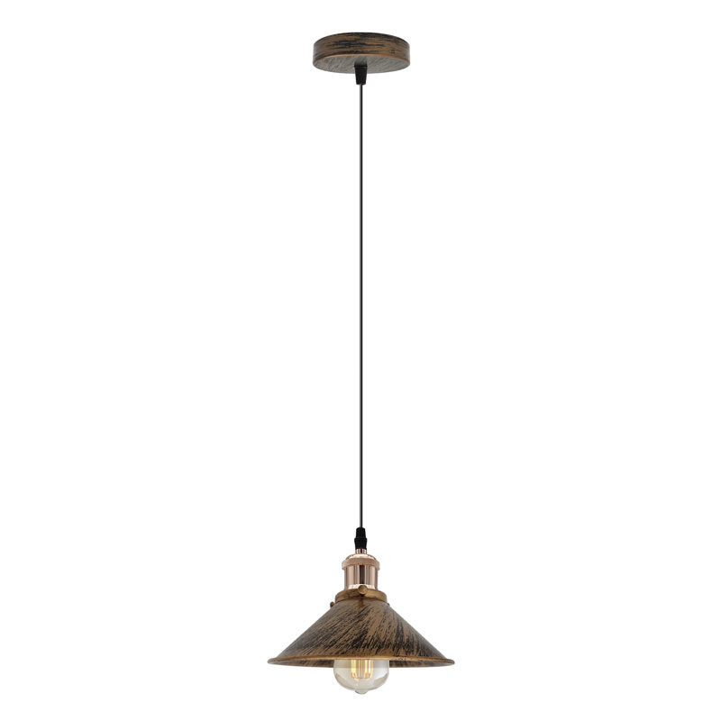 Jamil 1 - Light Brushed Copper Single Pendant, No