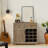 Farmhouse-Style Liquor Cabinet With Two Drawers, Removable Wine Racks, And Multiple Storage Shelves For Optimal Bar Organization And Display